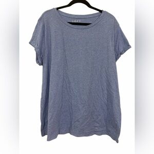 LOFT Vintage Soft Heathered Light Blue Tee